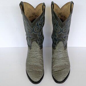 Tony Lama 8501 Gold Label Boots Gray Elephant Leather Sz 10 .5 EE